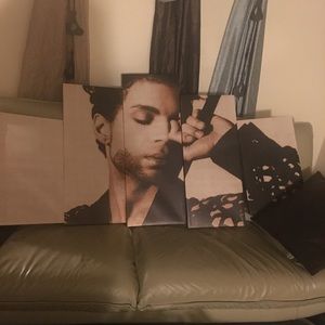 Ready to hang Vinyl Canvas of Prince - 5 piece set